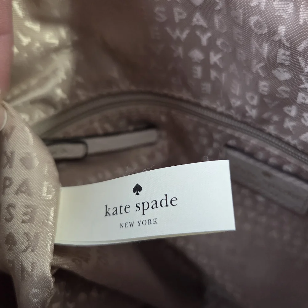 Kate Spade Pine Street‎ Finley Pebbled Leather Cream Handbag Hobo Bag NWT *READ